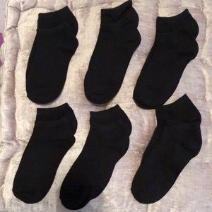 NEW Black Ankle Casual Socks - 6 Pairs